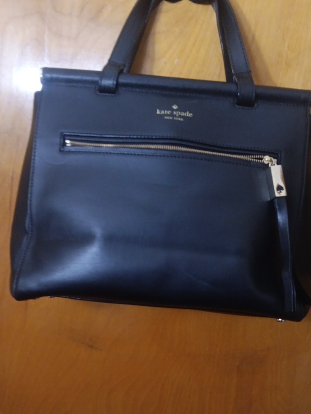 Kate Spade Black Leather Top-Handle Tote